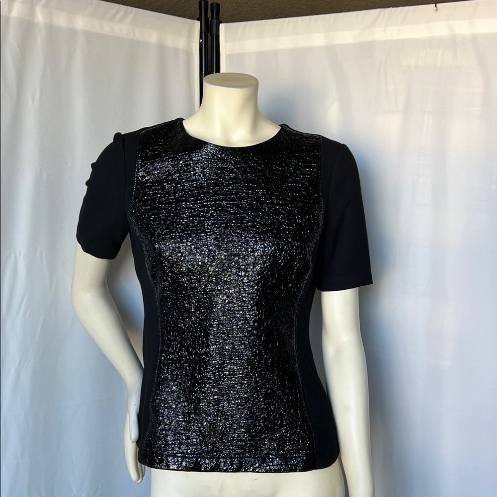Elizabeth and James Faux Leather Top